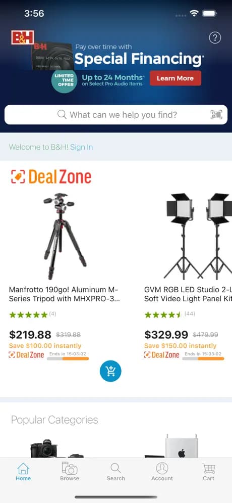 B&H Photo Video - Web and mobile e-commerce platform