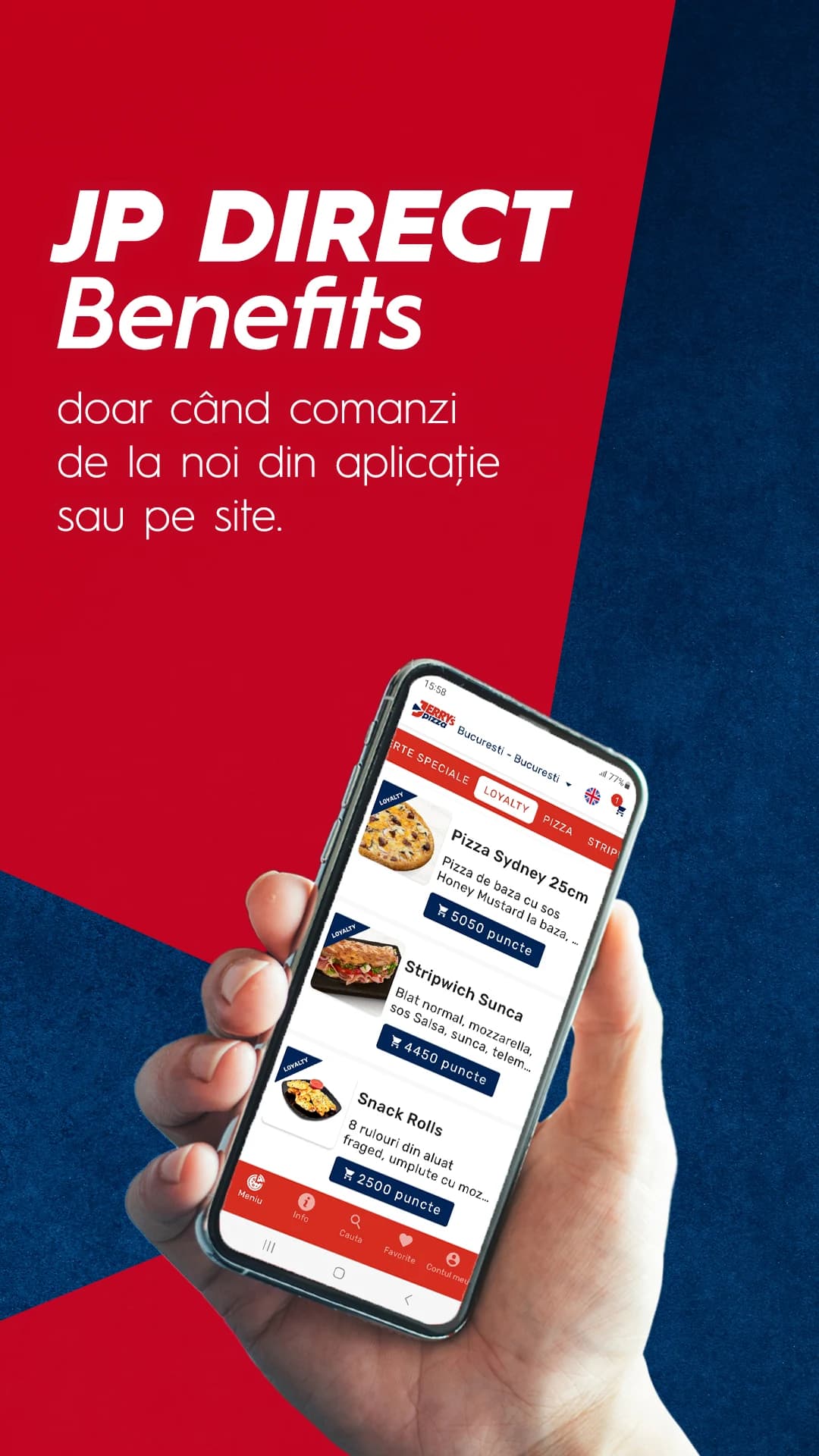 App Jerry's Pizza para pedidos online