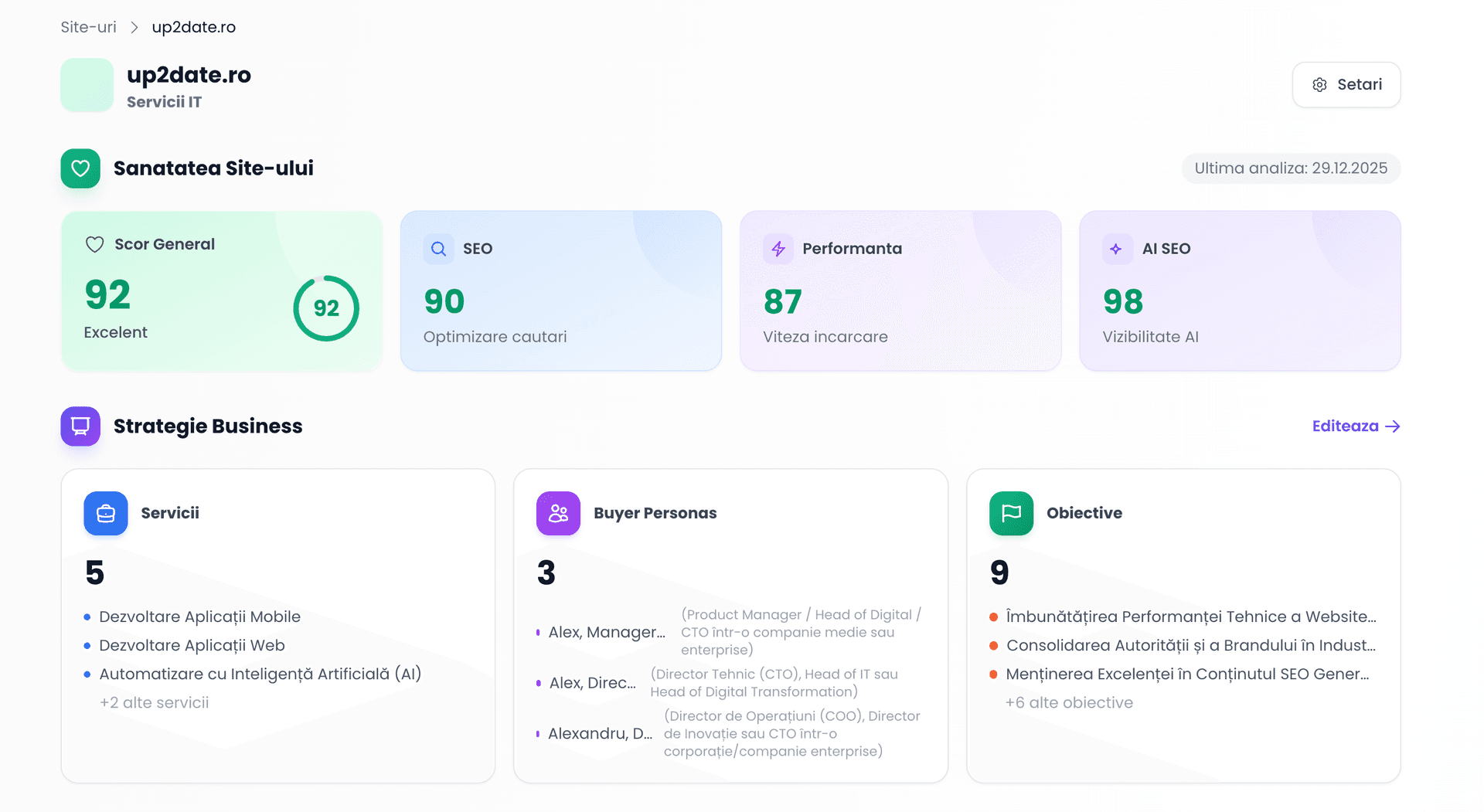 UP2DATE Growth - Plataforma de growth marketing y analytics