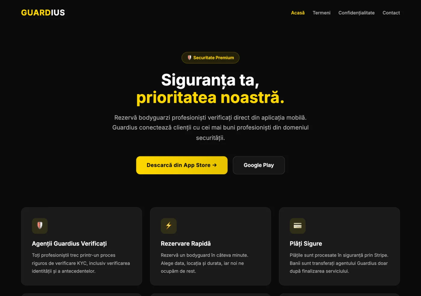 Guardius: KYC-vetted security booked on demand
