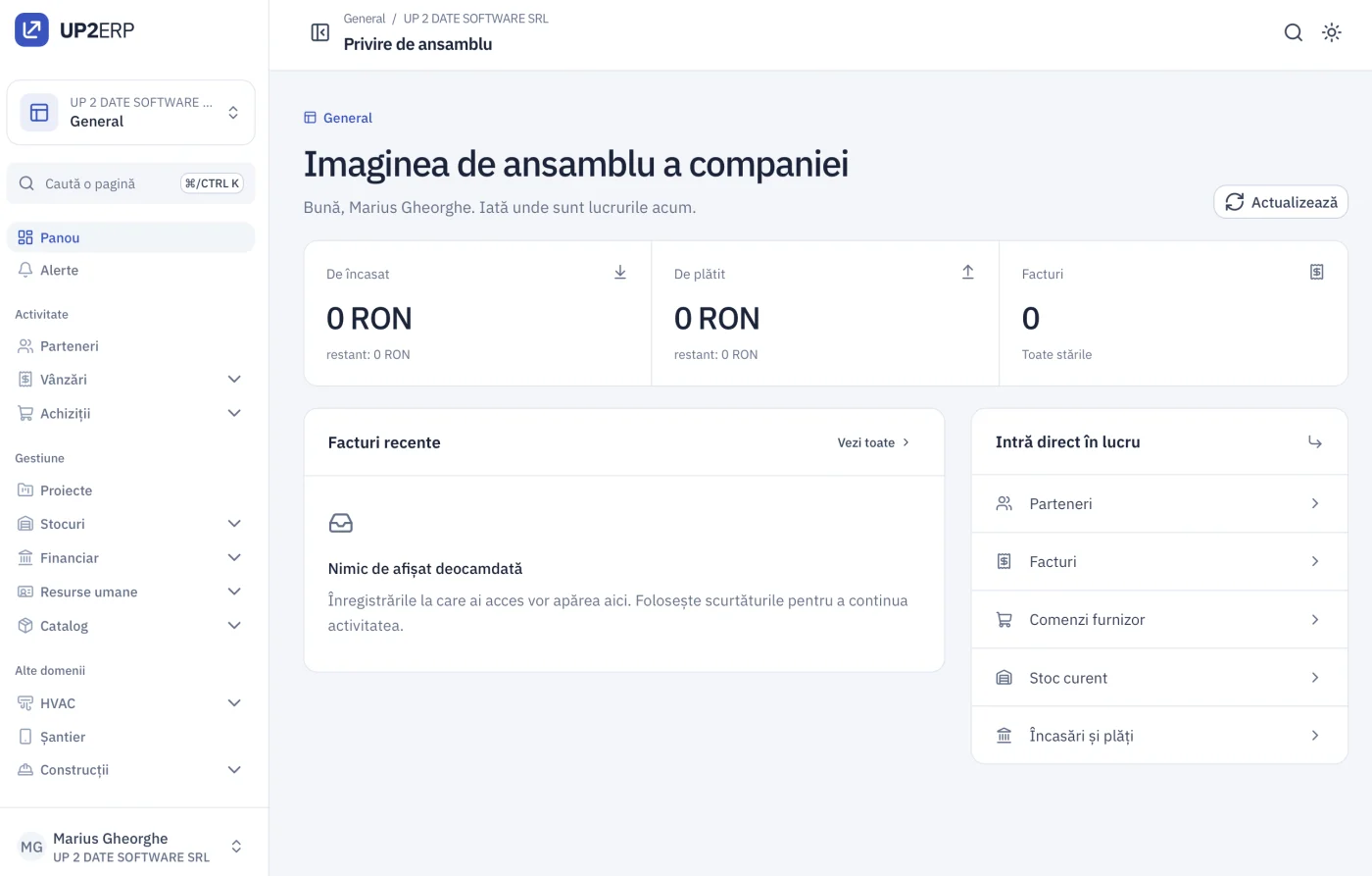 UP2ERP: operaciones conectadas para empresas de Rumanía